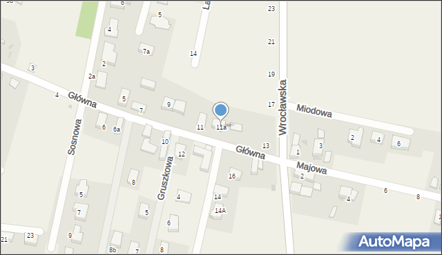 Suchy Dwór, Główna, 11a, mapa Suchy Dwór