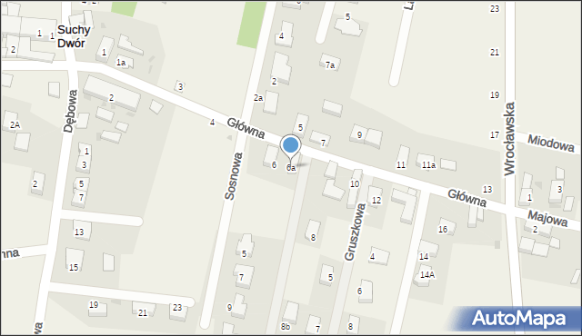 Suchy Dwór, Główna, 6a, mapa Suchy Dwór