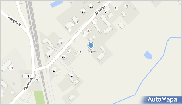 Sulęcinek, Główna, 8, mapa Sulęcinek