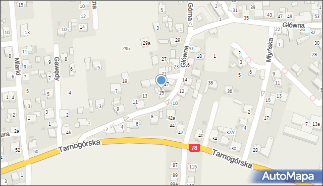 Świerklaniec, Główna, 15, mapa Świerklaniec