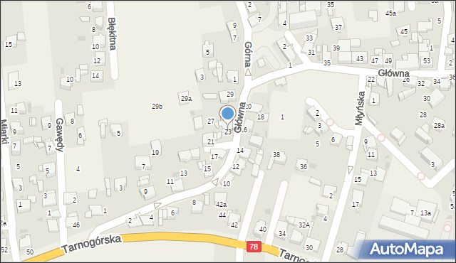 Świerklaniec, Główna, 23, mapa Świerklaniec