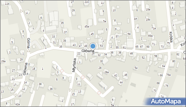 Świerklaniec, Główna, 26, mapa Świerklaniec