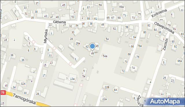 Świerklaniec, Główna, 44, mapa Świerklaniec