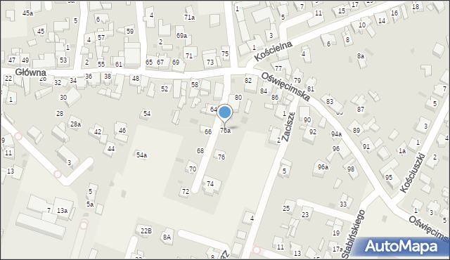 Świerklaniec, Główna, 76a, mapa Świerklaniec