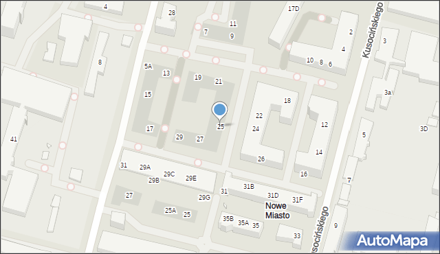 Szczecin, Głowackiego Bartosza, 25, mapa Szczecina