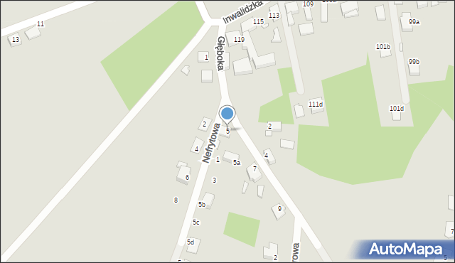 Szczecin, Głęboka, 5, mapa Szczecina