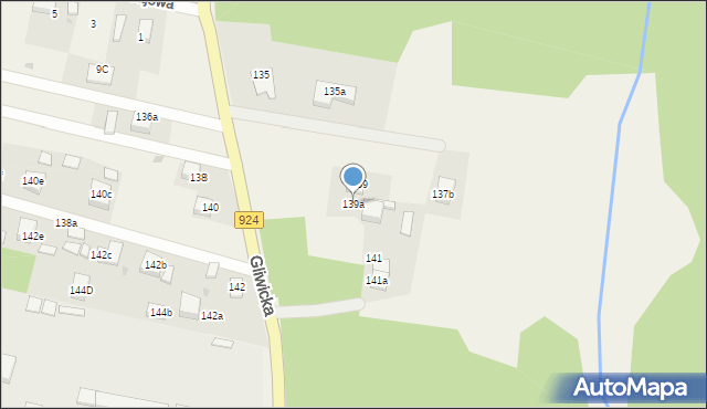 Szczejkowice, Gliwicka, 139a, mapa Szczejkowice