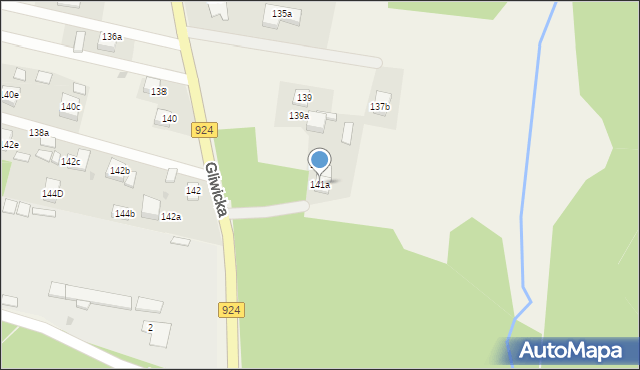 Szczejkowice, Gliwicka, 141a, mapa Szczejkowice