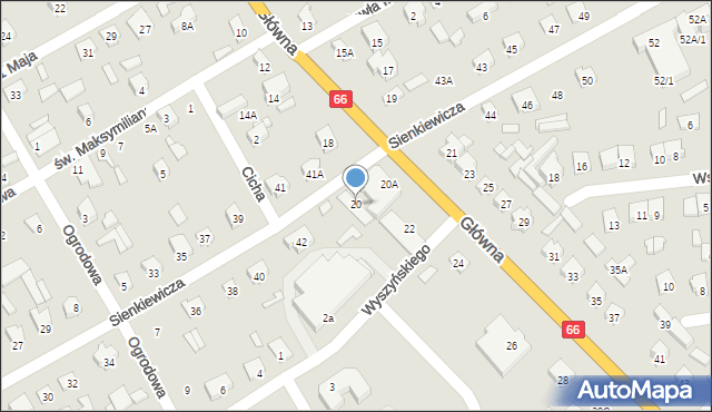 Szepietowo, Główna, 20, mapa Szepietowo