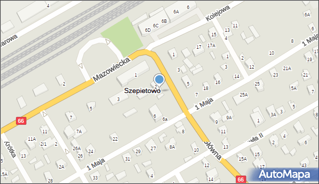 Szepietowo, Główna, 4, mapa Szepietowo