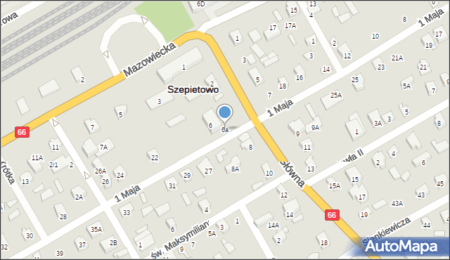 Szepietowo, Główna, 6a, mapa Szepietowo