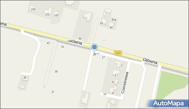 Szymanowo, Główna, 29, mapa Szymanowo