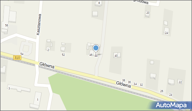 Szymanowo, Główna, 44, mapa Szymanowo