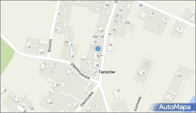 Taciszów, Gliwicka, 51, mapa Taciszów