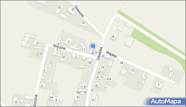 Taciszów, Gliwicka, 61, mapa Taciszów