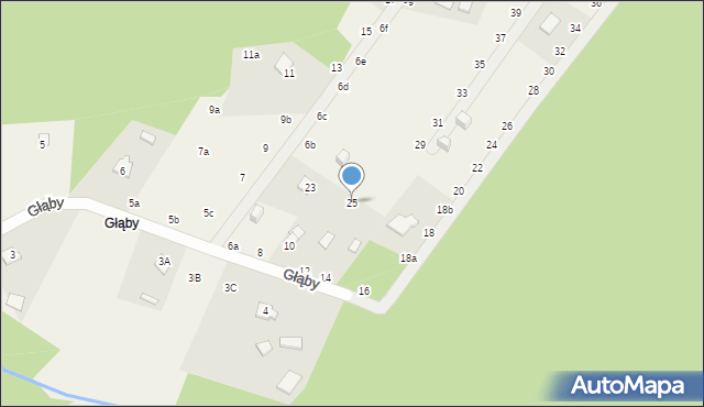 Tanina, Głąby, 25, mapa Tanina