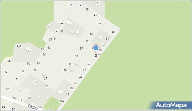 Tanina, Głąby, 28, mapa Tanina