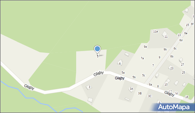 Tanina, Głąby, 5, mapa Tanina