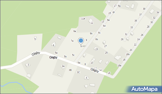 Tanina, Głąby, 7, mapa Tanina