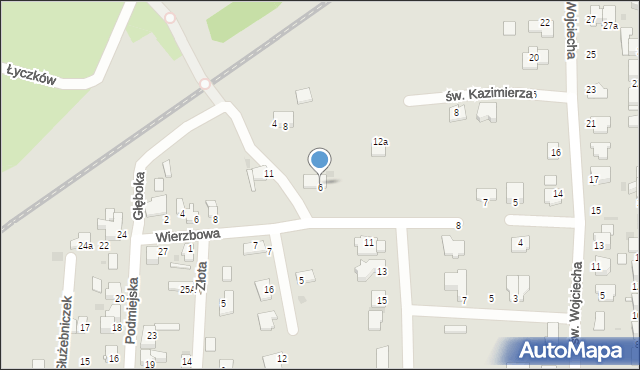 Tarnów, Głęboka, 6, mapa Tarnów