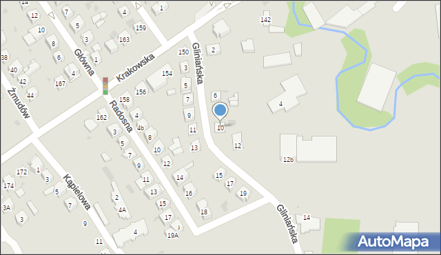 Tarnów, Gliniańska, 10, mapa Tarnów
