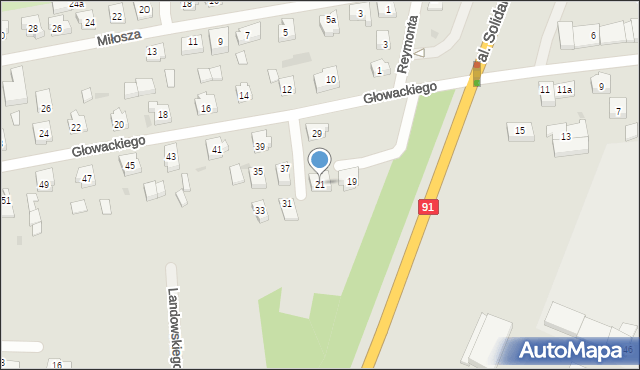 Tczew, Głowackiego Bartosza, 21, mapa Tczew