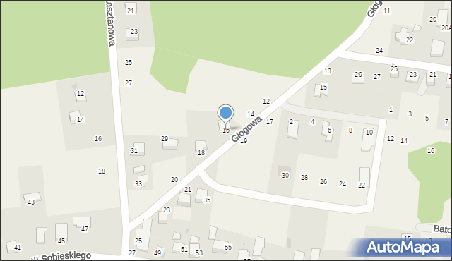 Tenczynek, Głogowa, 16, mapa Tenczynek