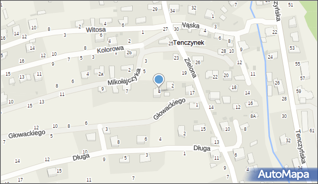 Tenczynek, Głowackiego Bartosza, 4, mapa Tenczynek