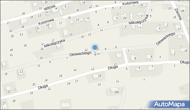 Tenczynek, Głowackiego Bartosza, 5, mapa Tenczynek