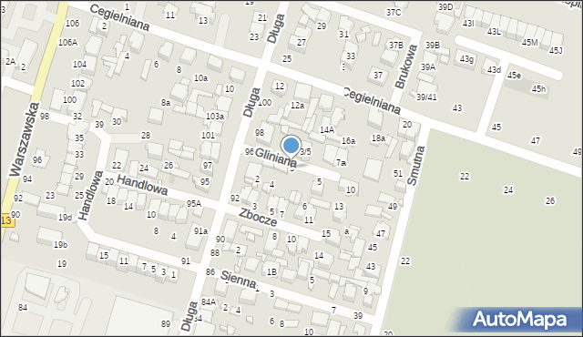 Tomaszów Mazowiecki, Gliniana, 3, mapa Tomaszów Mazowiecki