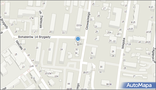 Tomaszów Mazowiecki, Głowackiego Bartosza, 30, mapa Tomaszów Mazowiecki