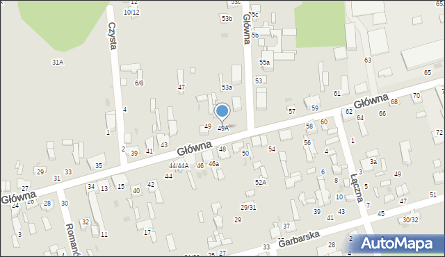 Tomaszów Mazowiecki, Główna, 49A, mapa Tomaszów Mazowiecki