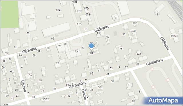 Tomaszów Mazowiecki, Główna, 84, mapa Tomaszów Mazowiecki