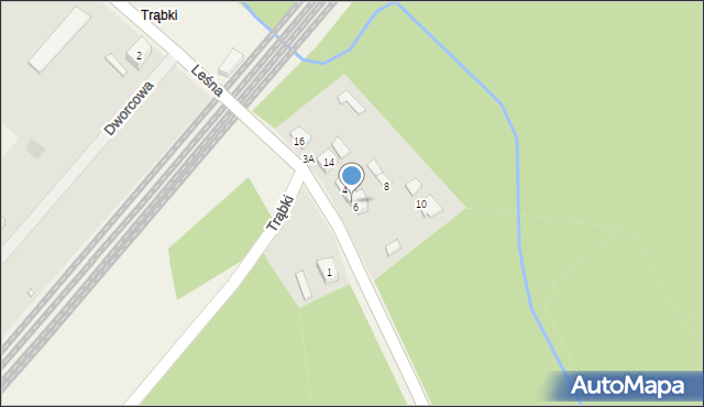 Trąbki, Główna, 6b, mapa Trąbki