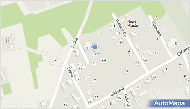 Trzciel, Główna, 24, mapa Trzciel