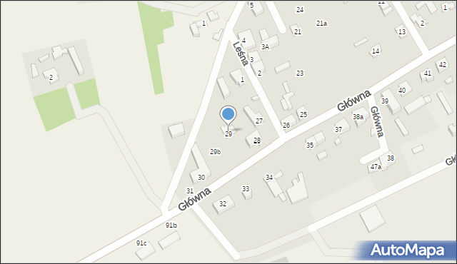 Trzciel, Główna, 29, mapa Trzciel