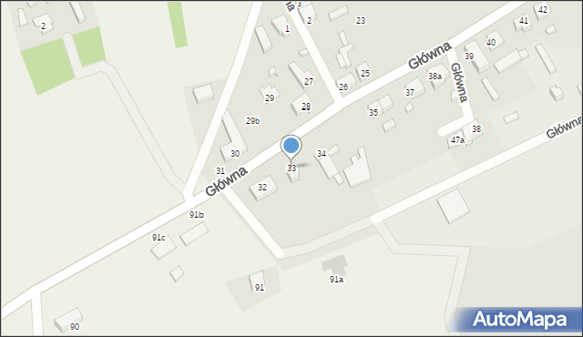 Trzciel, Główna, 33, mapa Trzciel