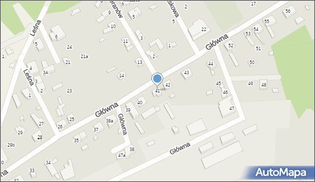 Trzciel, Główna, 41, mapa Trzciel
