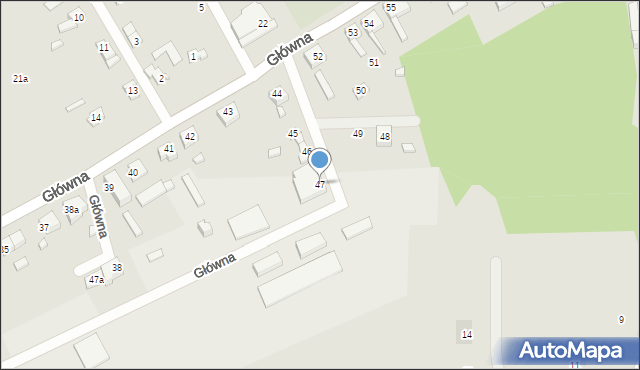 Trzciel, Główna, 47, mapa Trzciel