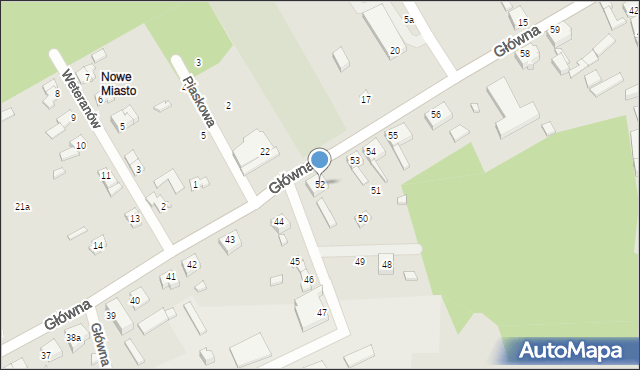 Trzciel, Główna, 52, mapa Trzciel