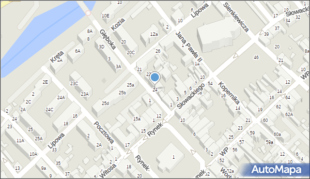 Trzebiatów, Głęboka, 24, mapa Trzebiatów