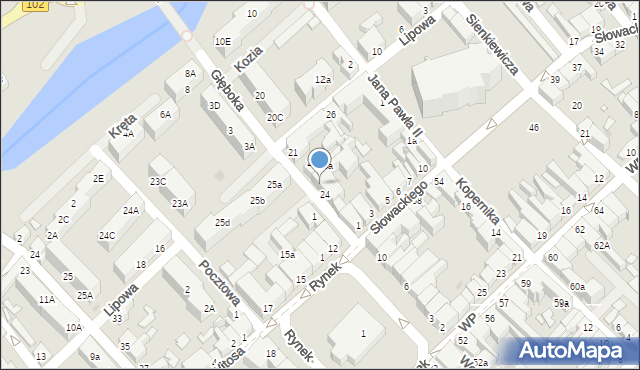 Trzebiatów, Głęboka, 24A, mapa Trzebiatów