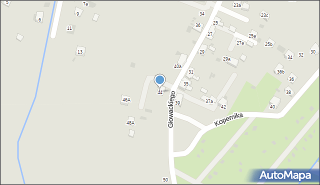 Trzebinia, Głowackiego, 44, mapa Trzebinia