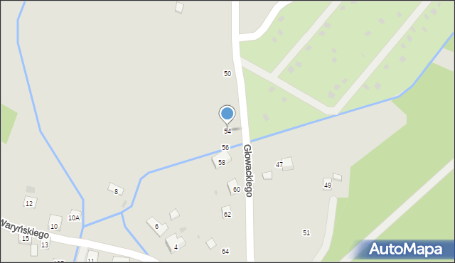 Trzebinia, Głowackiego, 54, mapa Trzebinia