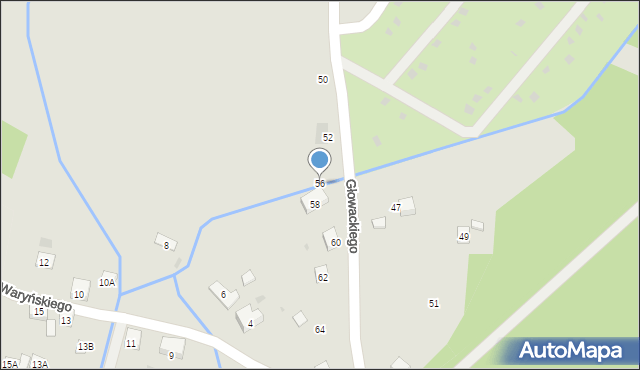 Trzebinia, Głowackiego, 56, mapa Trzebinia