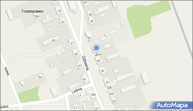 Trzebiszewo, Główna, 40, mapa Trzebiszewo