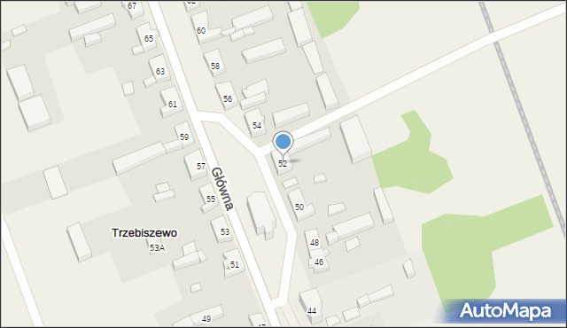 Trzebiszewo, Główna, 52, mapa Trzebiszewo