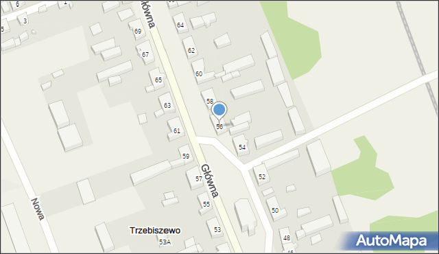 Trzebiszewo, Główna, 56, mapa Trzebiszewo