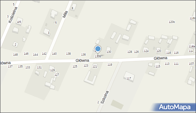 Twarda, Główna, 130b, mapa Twarda