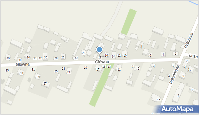 Twarda, Główna, 18, mapa Twarda